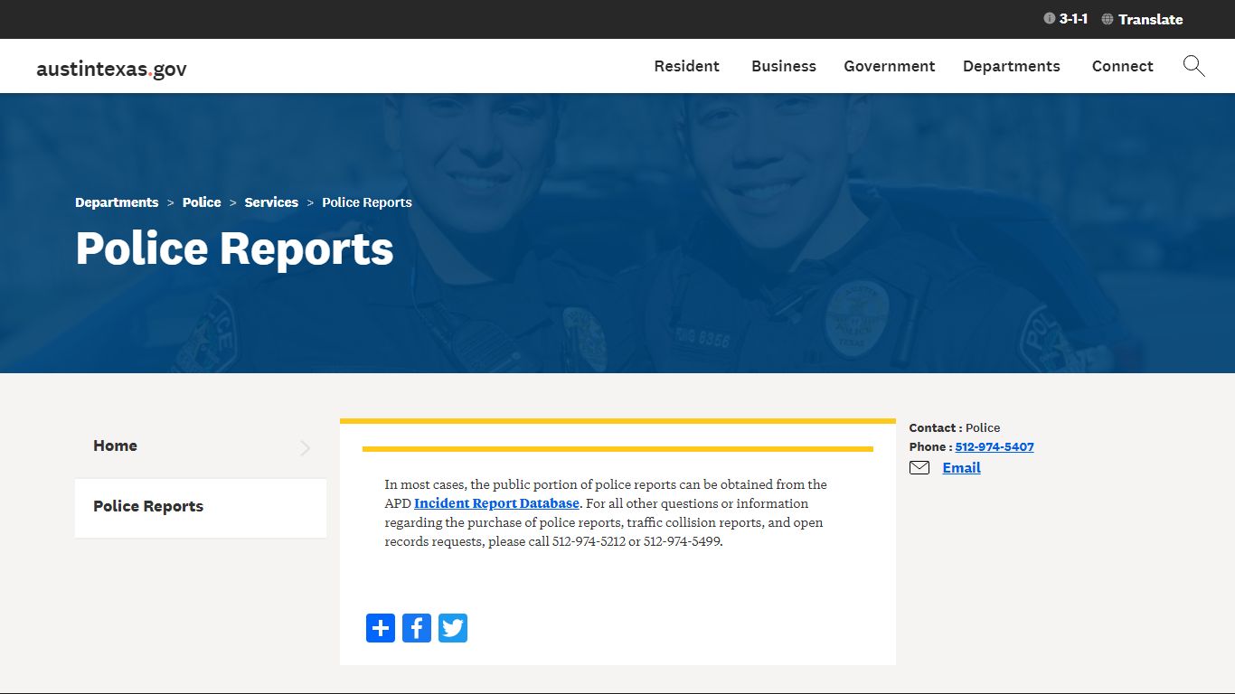 Police Reports | AustinTexas.gov